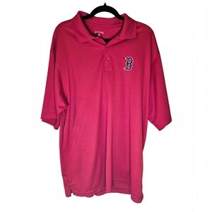 Antigua Boston Red Sox Polo Shirt XL Red MLB Golf Performance Shirt